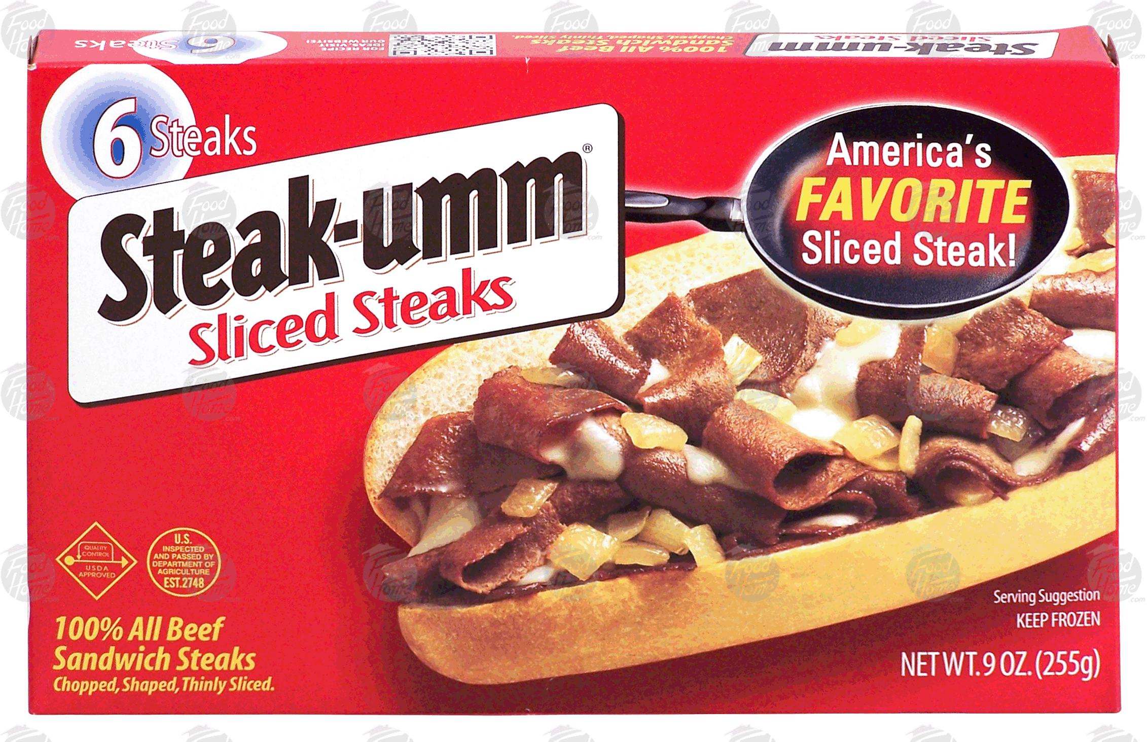 Steak-umm  6 sliced steaks, thinly sliced Full-Size Picture